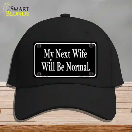 My Next Wife Novelty License Plate Hat Cotton / Black