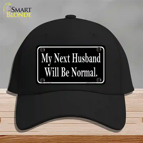 My Next Husband NoveltyNovelty License Plate Hat Cotton / Black