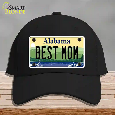 Best Mom Alabama Novelty License Plate Hat Cotton / Black