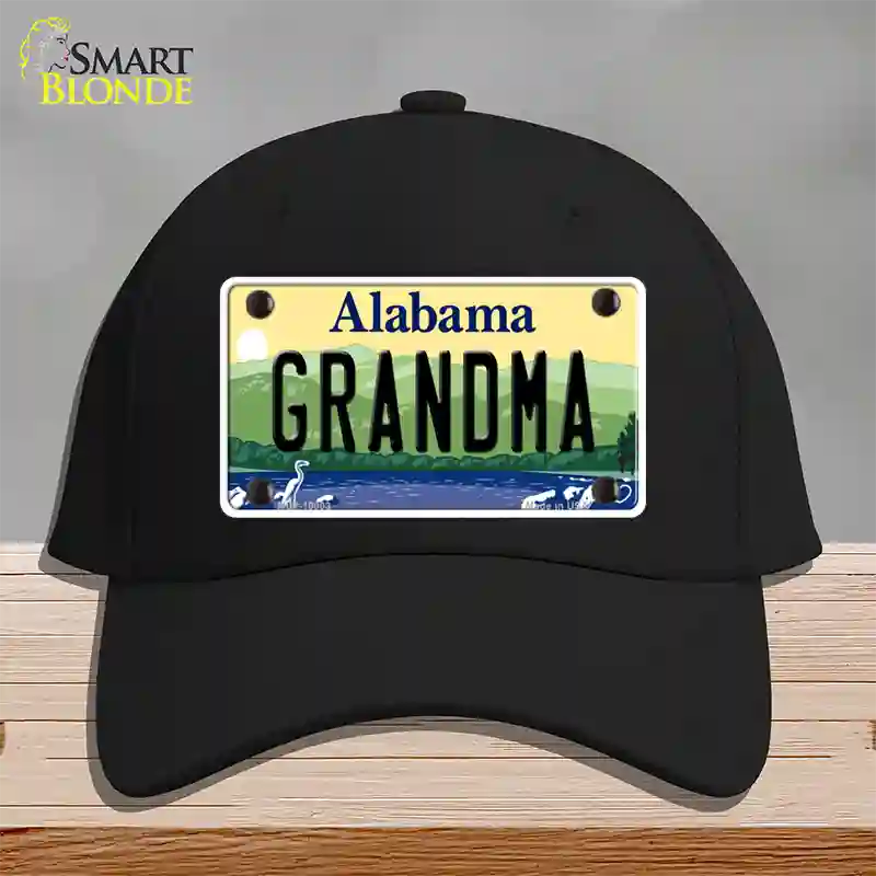 Grandma Alabama Novelty License Plate Hat Cotton / Black