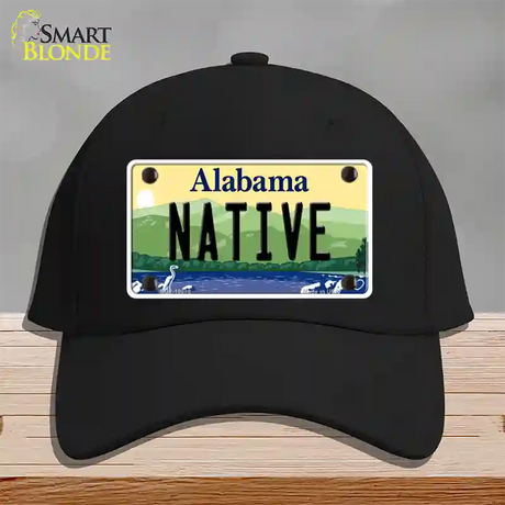 Native Alabama Novelty License Plate Hat Cotton / Black