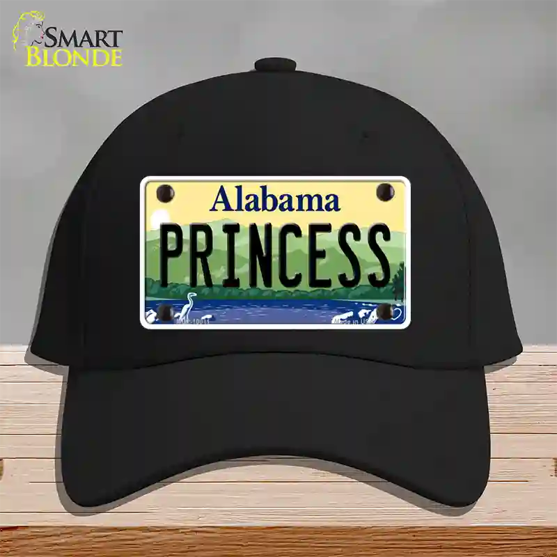 Princess Alabama Novelty License Plate Hat Cotton / Black