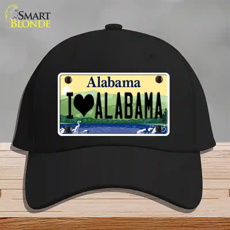 I Love Alabama Novelty License Plate Hat Cotton / Black