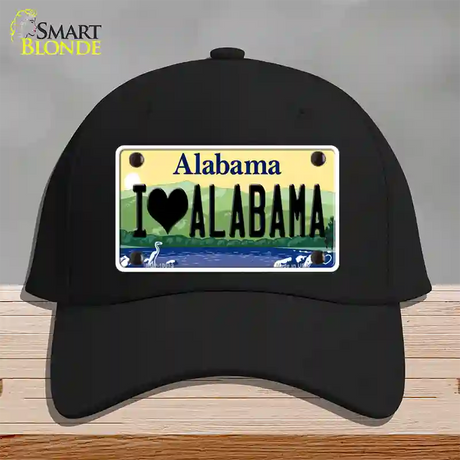 I Love Alabama Novelty License Plate Hat Cotton / Black