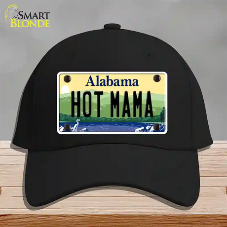 Hot Mama Alabama Novelty License Plate Hat Cotton / Black