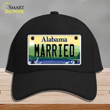 Married Alabama Novelty License Plate Hat Cotton / Black