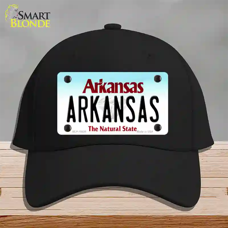 Arkansas Diamond Novelty License Plate Hat Cotton / Black