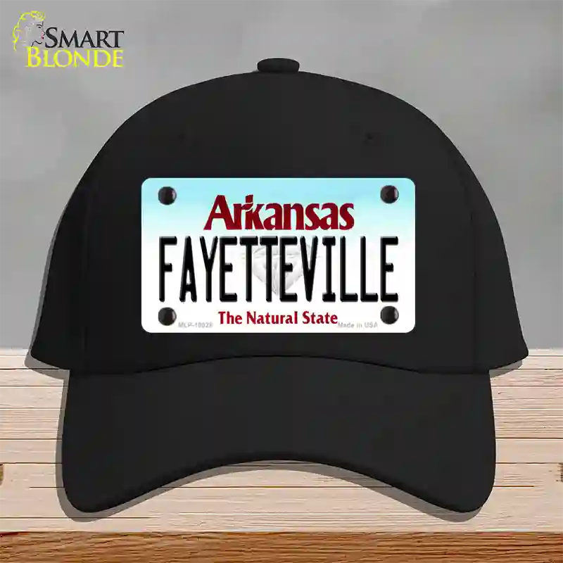 Fayetteville Arkansas Novelty License Plate Hat Cotton / Black