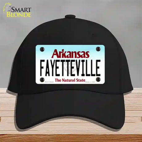 Fayetteville Arkansas Novelty License Plate Hat Cotton / Black