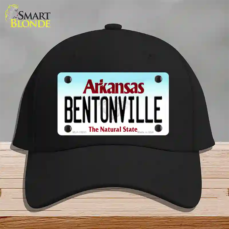 Bentonville Arkansas Novelty License Plate Hat Cotton / Black