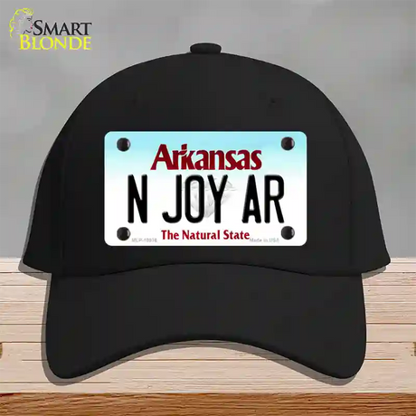 N Joy AR Arkansas Novelty License Plate Hat Cotton / Black