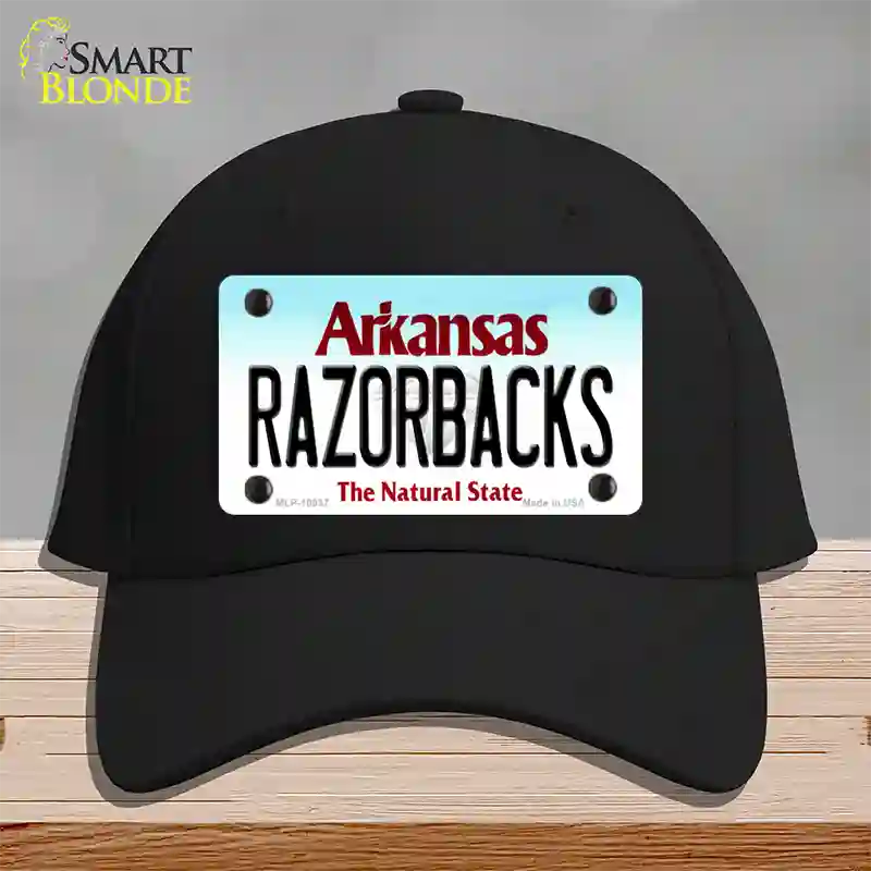 Razorbacks Arkansas Novelty License Plate Hat Cotton / Black