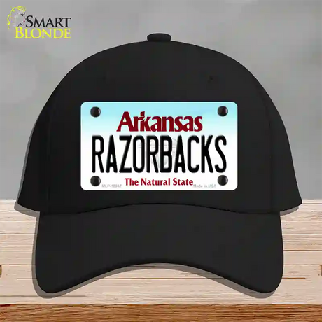 Razorbacks Arkansas Novelty License Plate Hat Cotton / Black