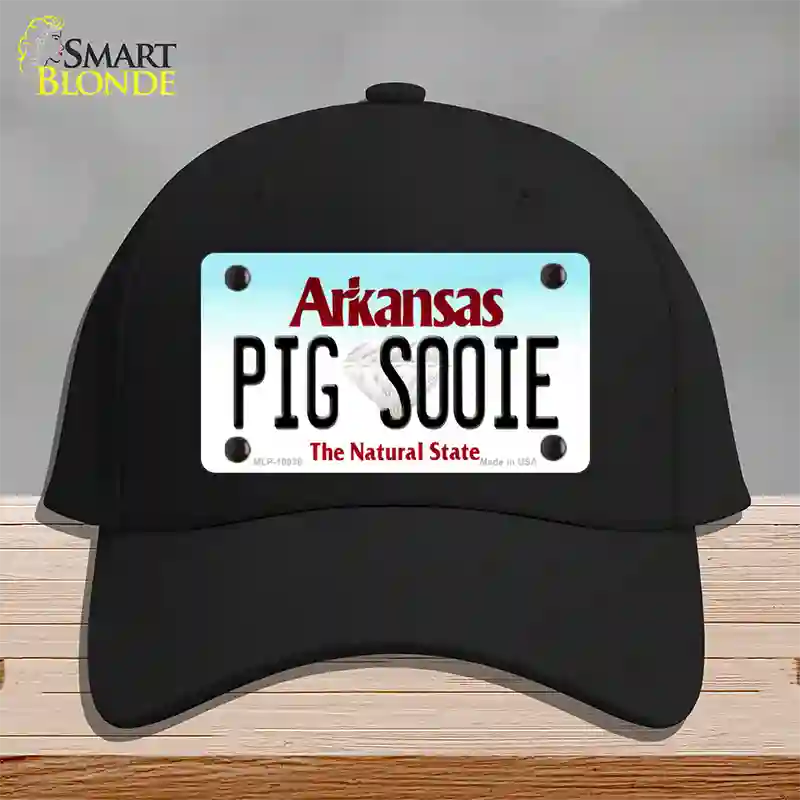 Pig Sooie Arkansas Novelty License Plate Hat Cotton / Black