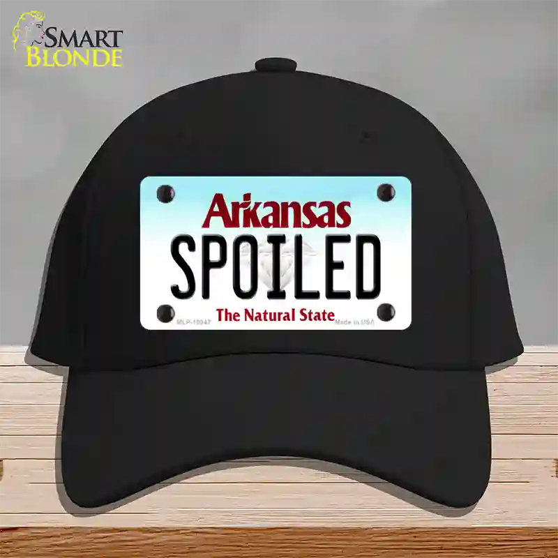 Spoiled Arkansas Novelty License Plate Hat Cotton / Black