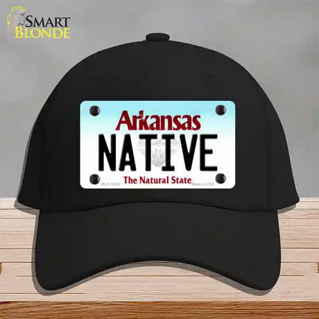 Native Arkansas Novelty License Plate Hat Cotton / Black