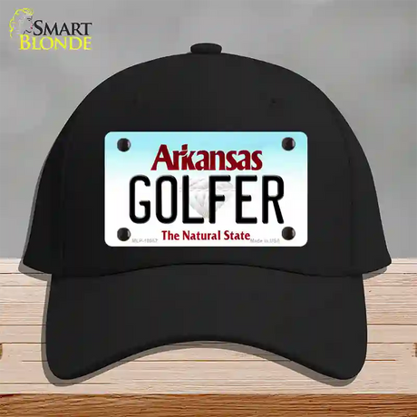 Golfer Arkansas Novelty License Plate Hat Cotton / Black