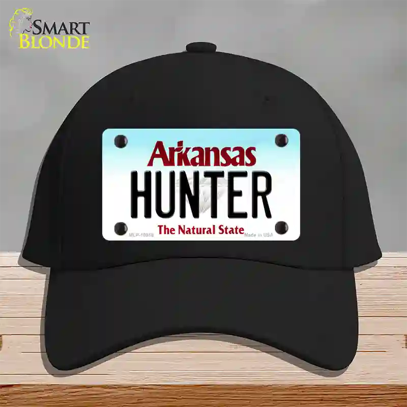 Hunter Arkansas Novelty License Plate Hat Cotton / Black