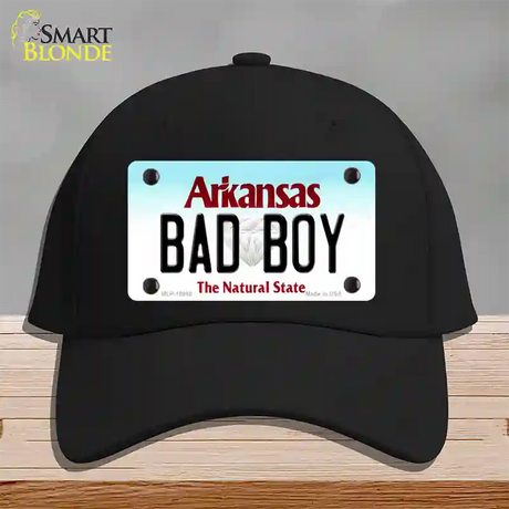 Bad Boy Arkansas Novelty License Plate Hat Cotton / Black