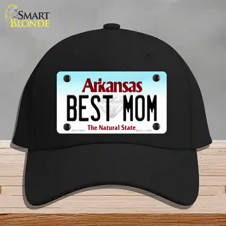 Best Mom Arkansas Novelty License Plate Hat Cotton / Black