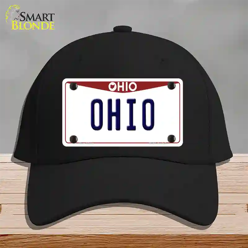 Ohio Maroon Novelty License Plate Hat Cotton / Black