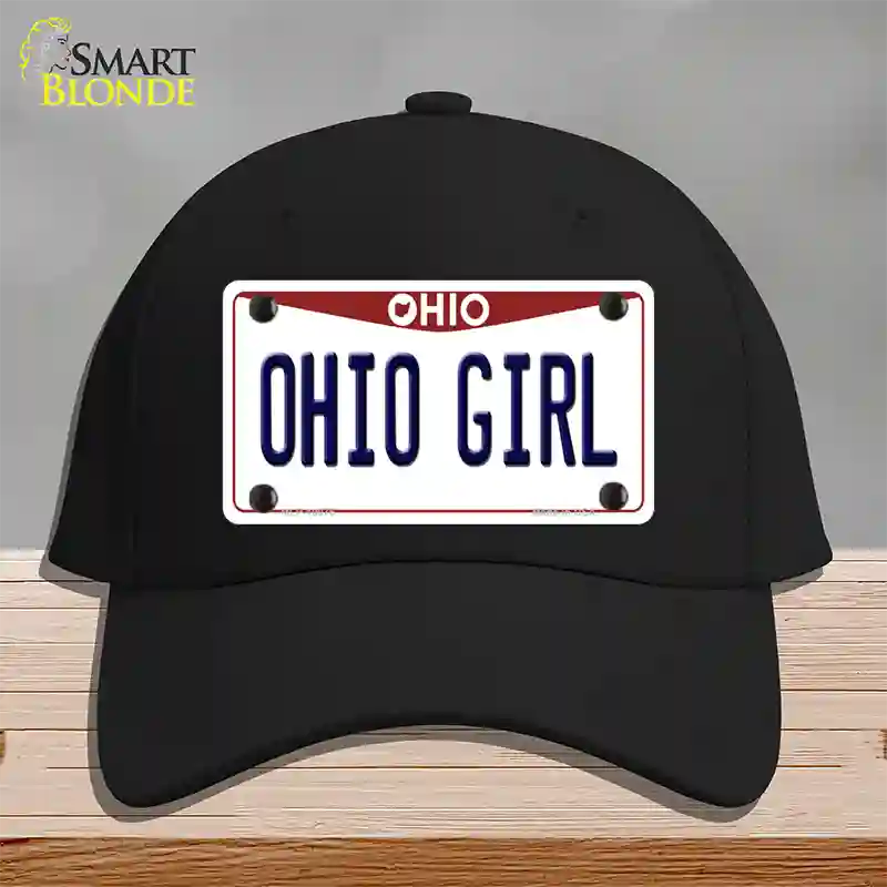 Ohio Girl Ohio Novelty License Plate Hat Cotton / Black