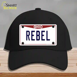 Rebel Ohio Novelty License Plate Hat Cotton / Black