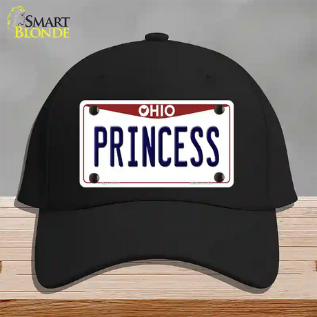 Princess Ohio Novelty License Plate Hat Cotton / Black