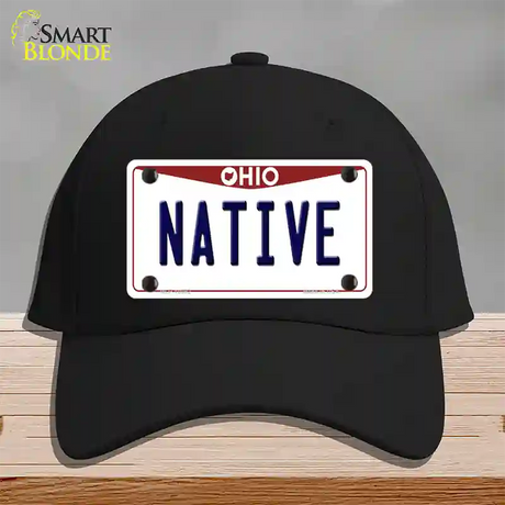 Native Ohio Novelty License Plate Hat Cotton / Black