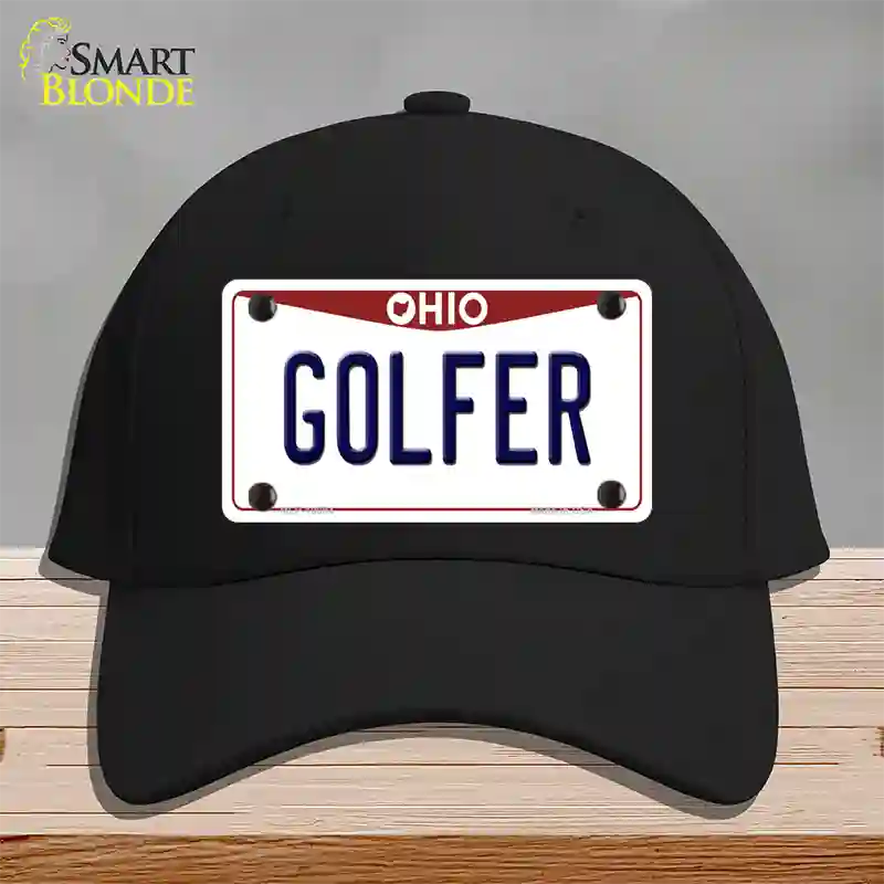 Golfer Ohio Novelty License Plate Hat Cotton / Black