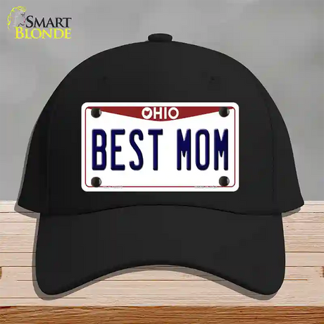 Best Mom Ohio Novelty License Plate Hat Cotton / Black