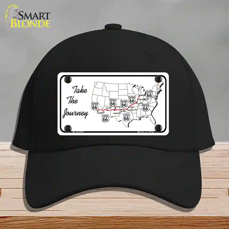 Take The Journey Novelty License Plate Hat Cotton / Black