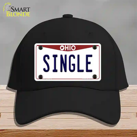 Single Ohio Novelty License Plate Hat Cotton / Black