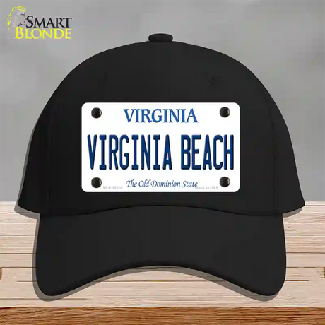 Virginia Beach Virginia Novelty License Plate Hat Cotton / Black