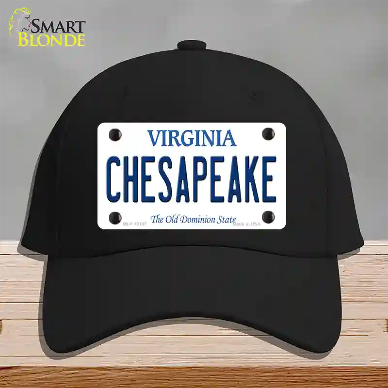 Chesapeake Virginia Novelty License Plate Hat Cotton / Black