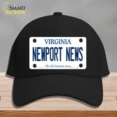 Newport News Virginia Novelty License Plate Hat Cotton / Black