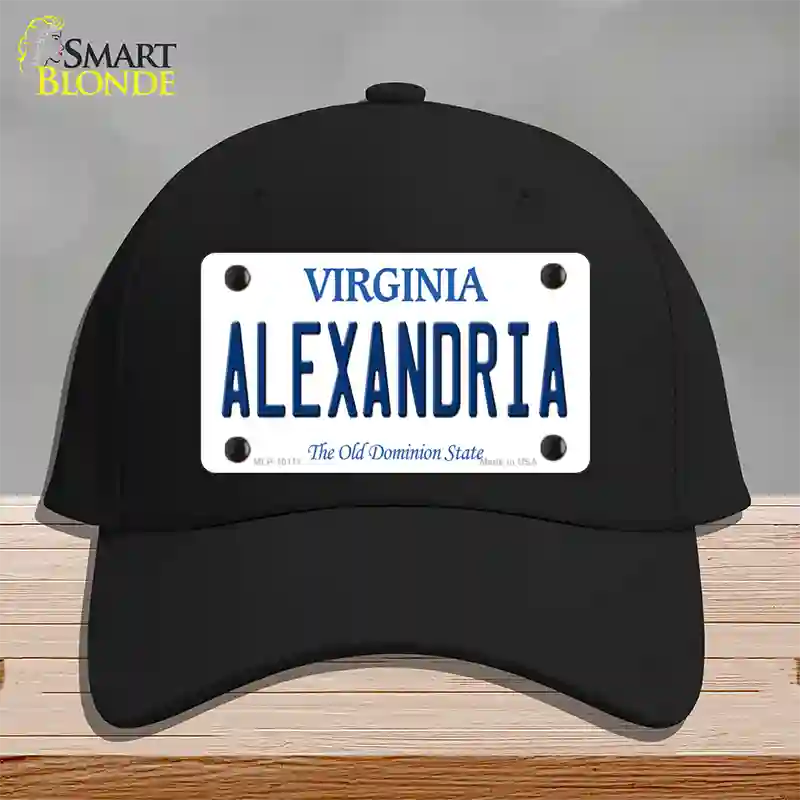 Alexandria Virginia Novelty License Plate Hat Cotton / Black