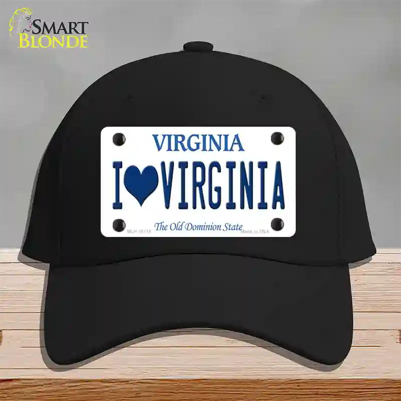 I Love Virginia Novelty License Plate Hat Cotton / Black