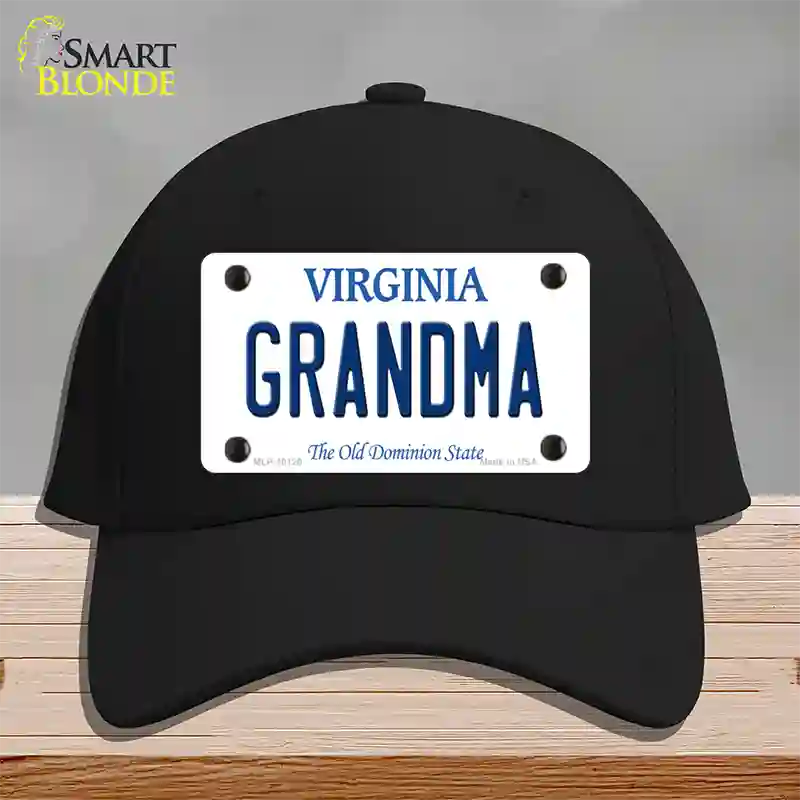 Grandma Virginia Novelty License Plate Hat Cotton / Black