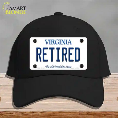 Retired Virginia Novelty License Plate Hat Cotton / Black