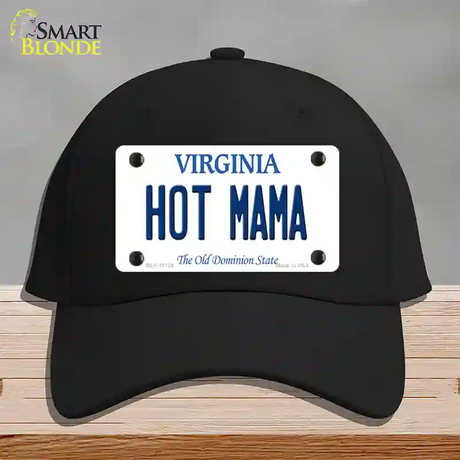 Hot Mama Virginia Novelty License Plate Hat Cotton / Black