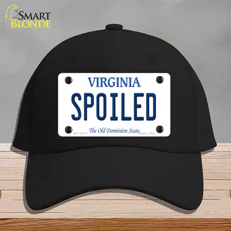 Spoiled Virginia Novelty License Plate Hat Cotton / Black