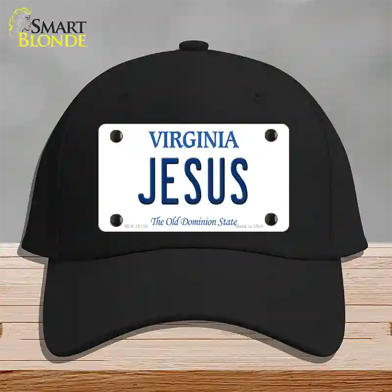 Jesus Virginia Novelty License Plate Hat Cotton / Black