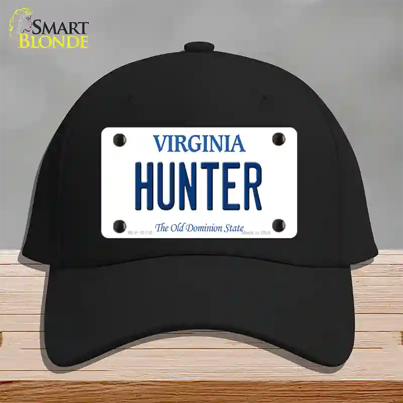 Hunter Virginia Novelty License Plate Hat Cotton / Black