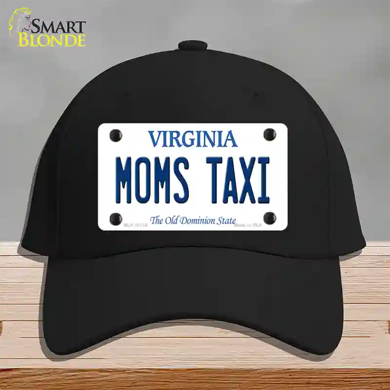 Moms Taxi Virginia Novelty License Plate Hat Cotton / Black