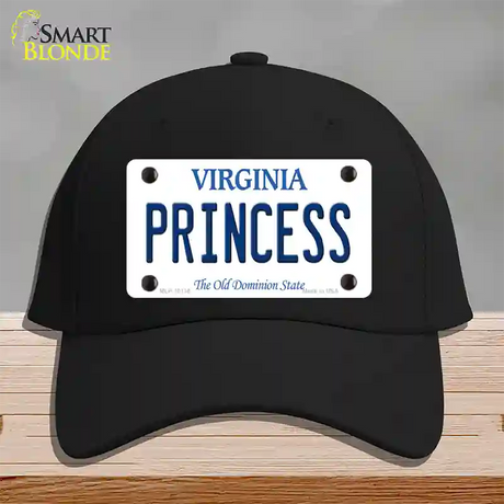 Princess Virginia Novelty License Plate Hat Cotton / Black