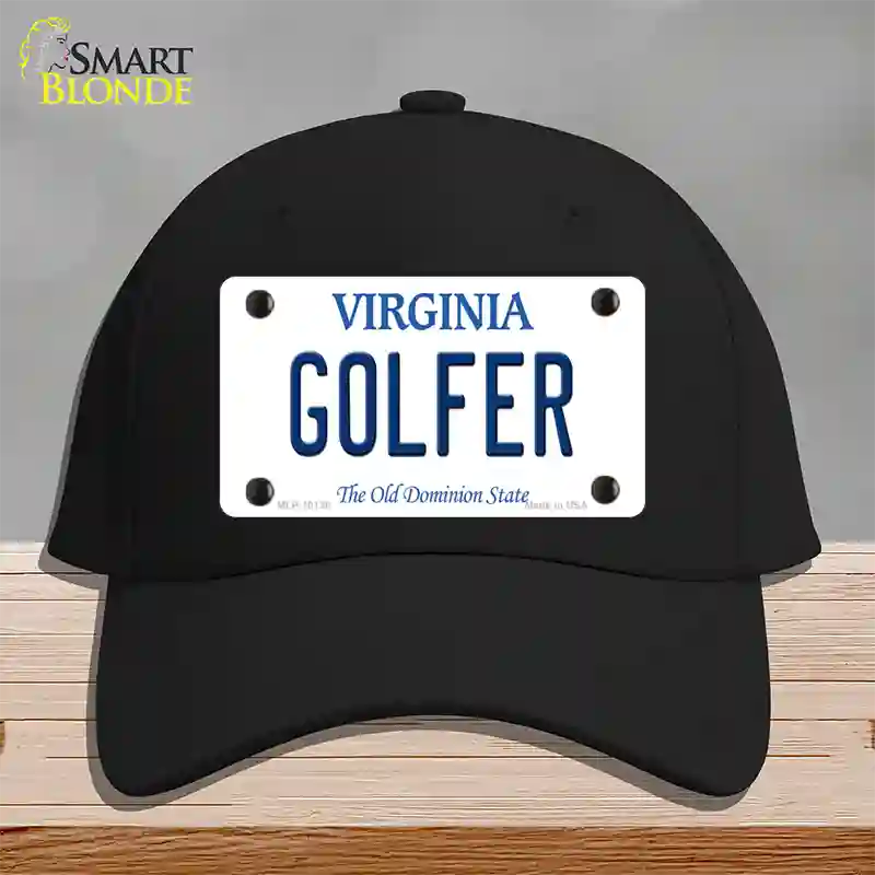 Golfer Virginia Novelty License Plate Hat Cotton / Black