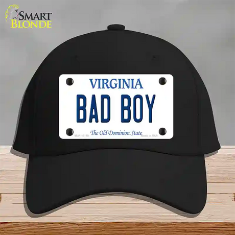 Bad Boy Virginia Novelty License Plate Hat Cotton / Black