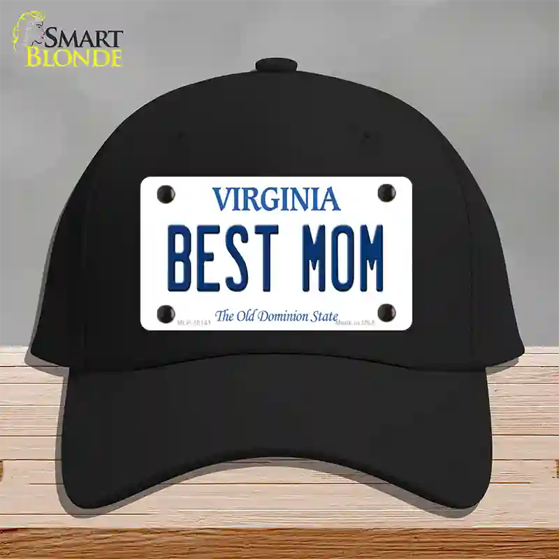 Best Mom Virginia Novelty License Plate Hat Cotton / Black