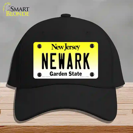 Newark New Jersey Novelty License Plate Hat Cotton / Black